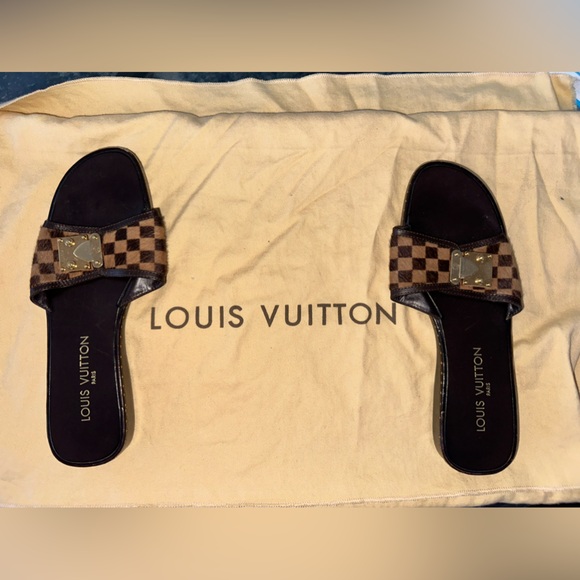 Pony Hair LV slides - Picture 2 of 4